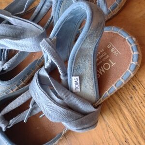 TOMS Light Blue Espadrille Sandals